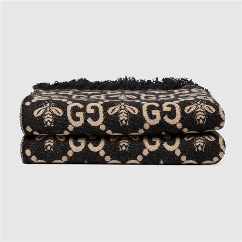 gucci luxury throw blanket black